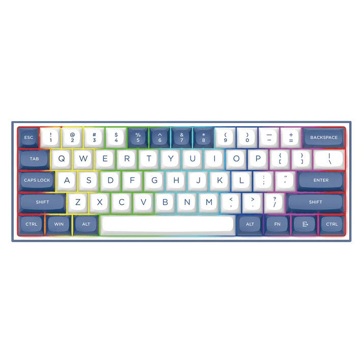 Redragon K717 Alcor RGB 61 Keys 60% QMK/VIA Gasket Mounted Wireless Mechanical Gaming Keyboard