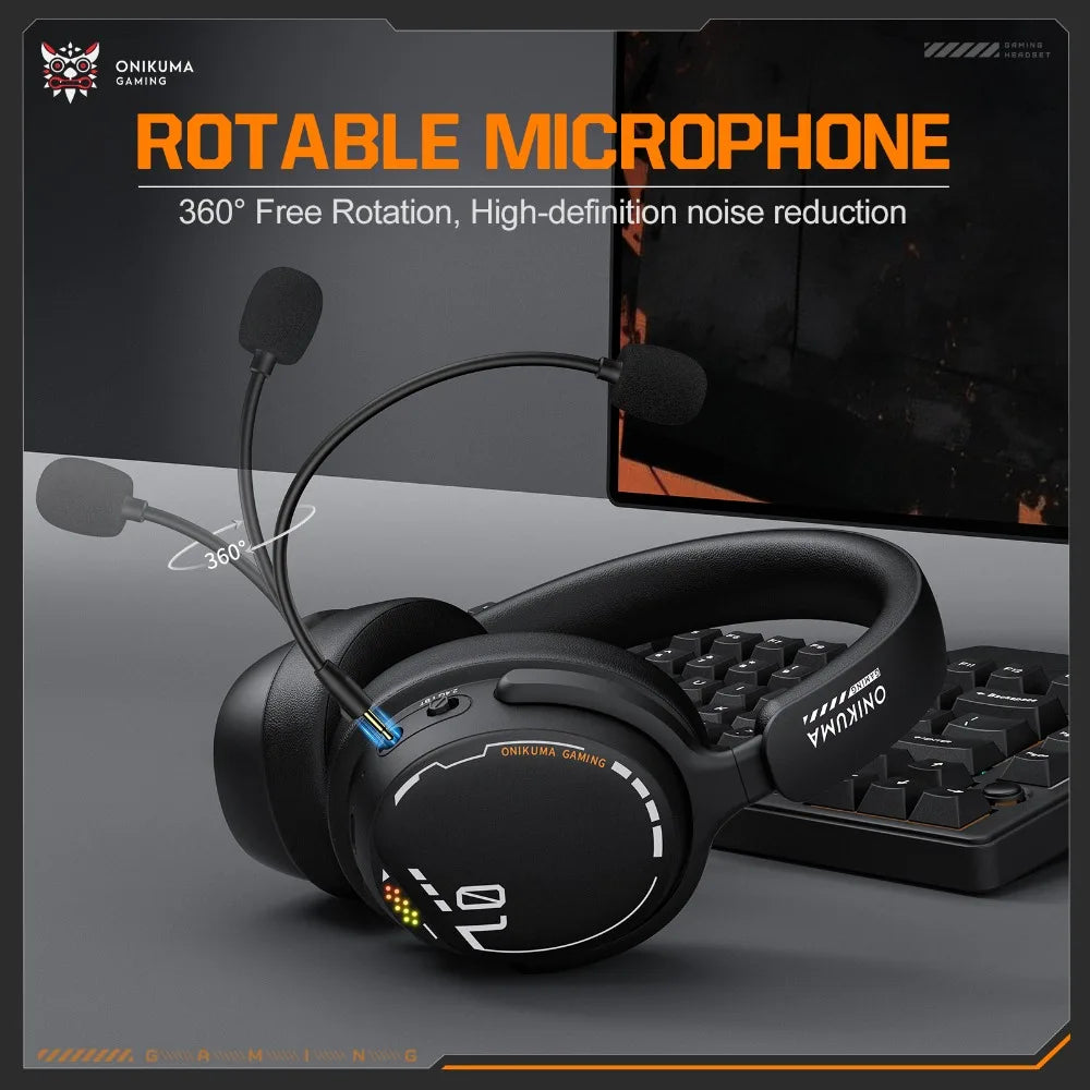Onikuma GT886 Tr-Mode Gaming Headset Black