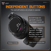 Onikuma GT886 Tr-Mode Gaming Headset Black