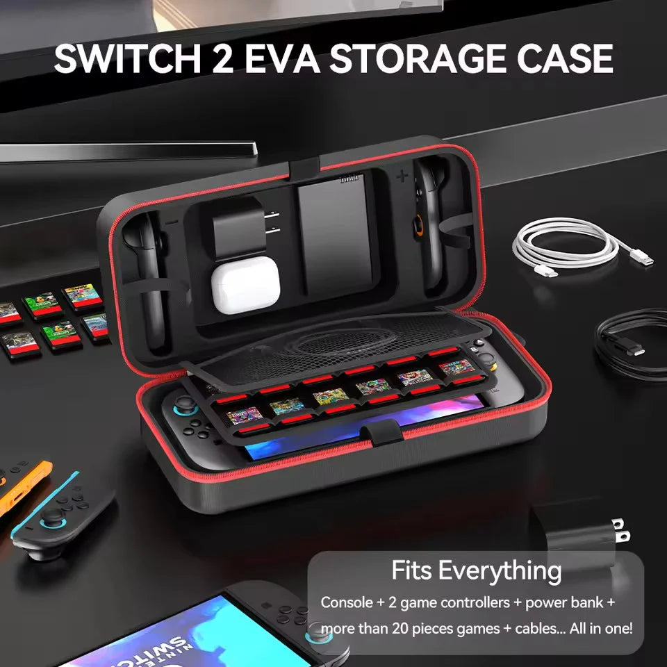 OIVO Carrying Case for Nintendo Switch 2 / Switch OLED (Black/Red) (IV-SW288)