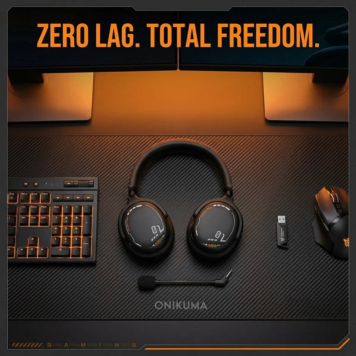 Onikuma GT886 Tr-Mode Gaming Headset Black