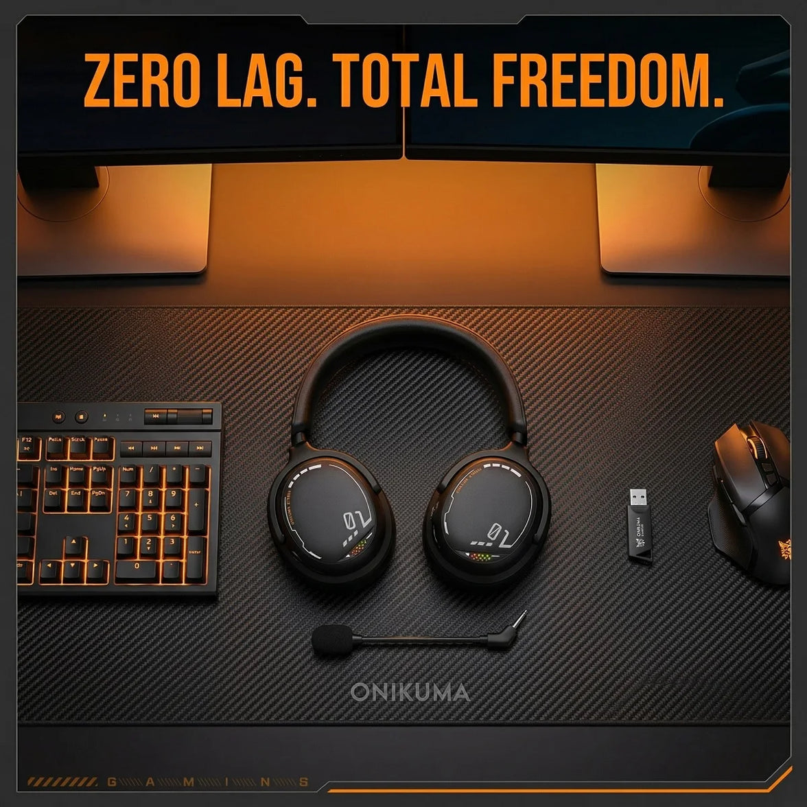 Onikuma GT886 Tr-Mode Gaming Headset Black