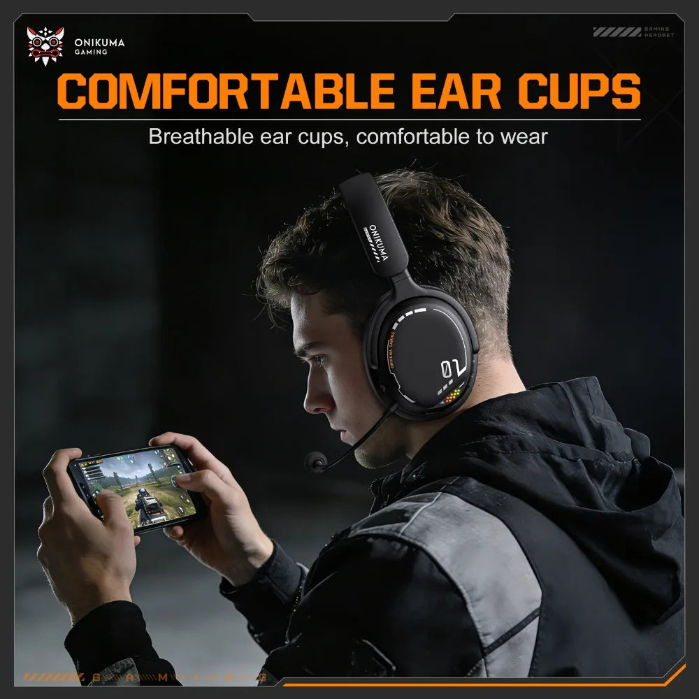 Onikuma GT886 Tr-Mode Gaming Headset Black