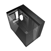 DarkFlash TH285M Luxury M-ATX Triple-sided Tempered Glass PC Case (Black)