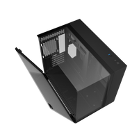 DarkFlash TH285M Luxury M-ATX Triple-sided Tempered Glass PC Case (Black)