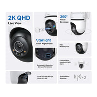 TP-Link Tapo C520WS 2K QHD Outdoor Pan/Tilt Security Wi-Fi Camera CCTV White