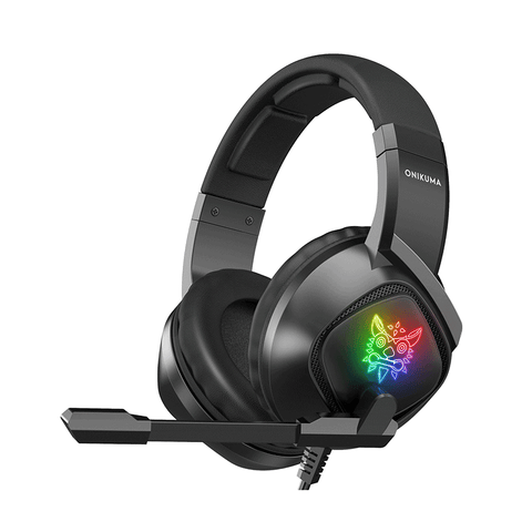 ONIKUMA K19 RGB Wired Stereo Gaming Headset True Noise Cancellation, USB+3.5mm Audio Plug [BLACK]