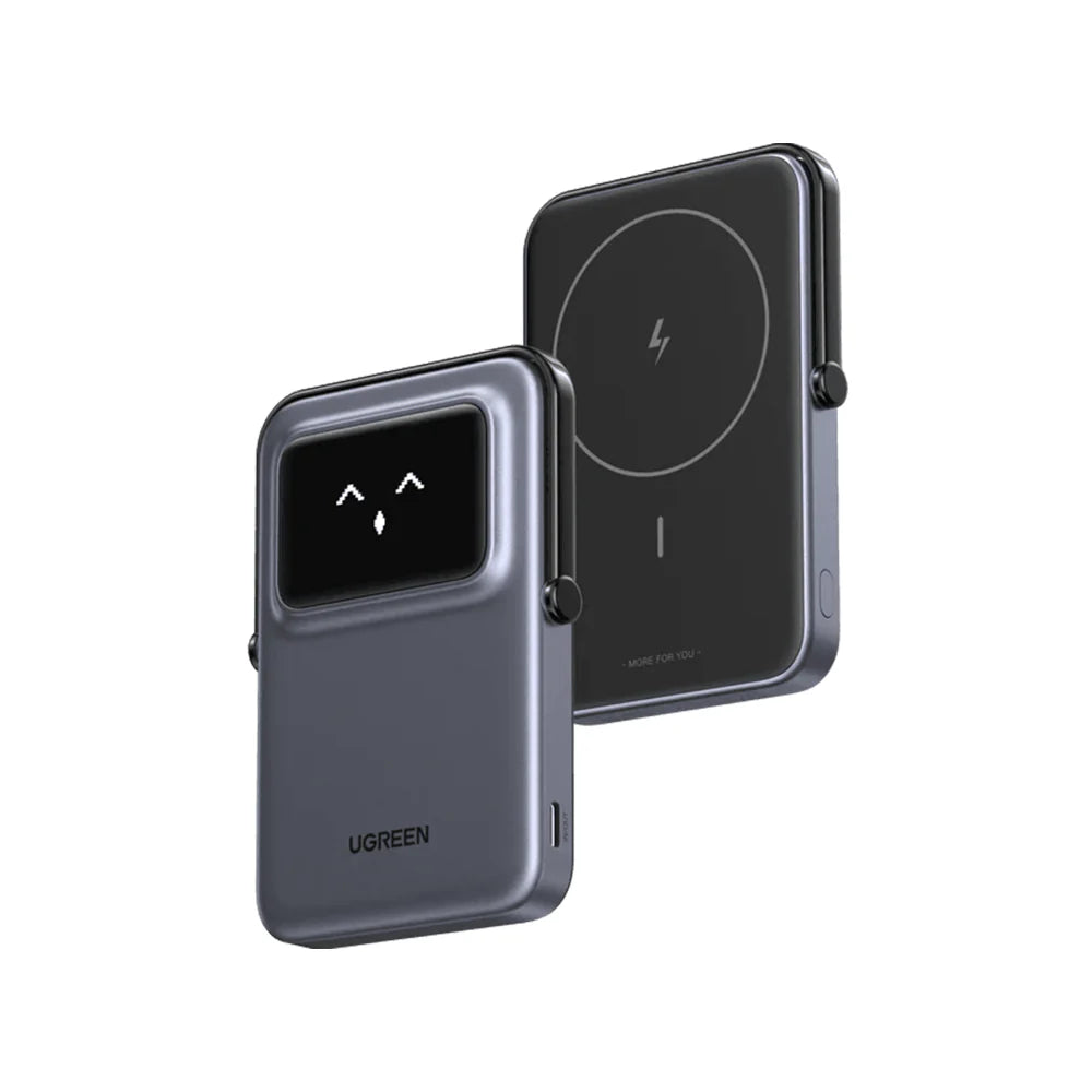 UGREEN Uno 5000mAh Mini Magnetic Wireless 20W Power Bank with Built-in Stand (PB571/3560B) Black