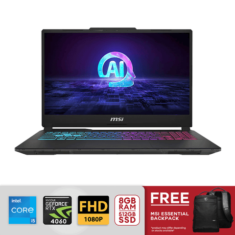 MSI CYBORG 15 A13VF-1256PH  15.6" FHD  i5-13420H  8GB/512GB SSD RTX 4060 Win11 with freebie