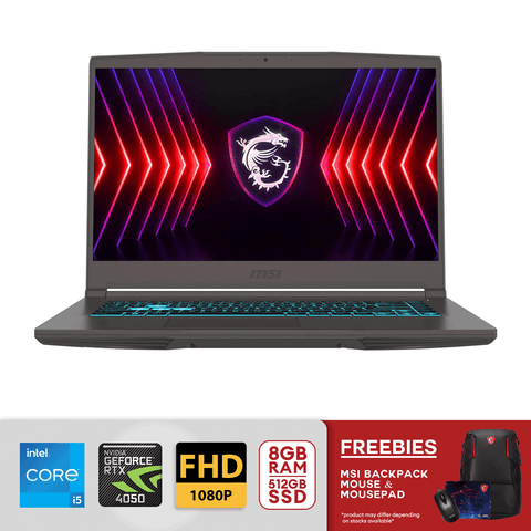 MSI Thin 15 B13VE-1831PH i5-13420H 15.6" IPS FHD 144hz 8GB/512GB SSD RTX 4050 Win11 Cosmo Grey