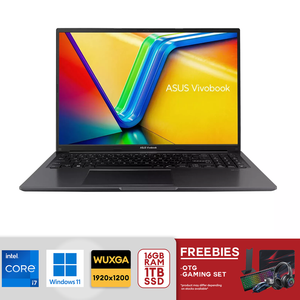 Asus Vivobook 16" WUXGA Laptop i7-1355U 16gb/1TB Win11 Indie Black