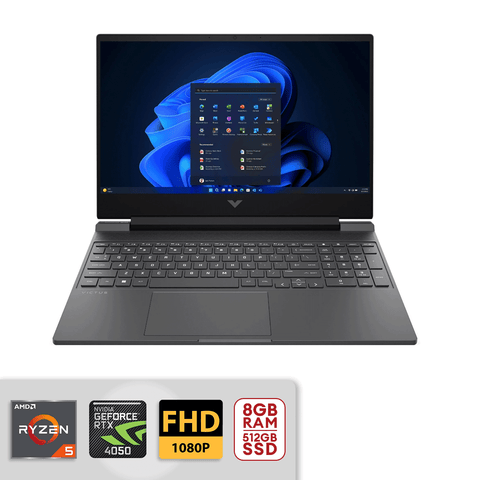 HP Victus 15.6''FHD Laptop AMD Ryzen 5-8645HS NVIDIA GeForce RTX 4050 8GB DDR5 /512GB SSD 15-fb2082wm Mica Silver