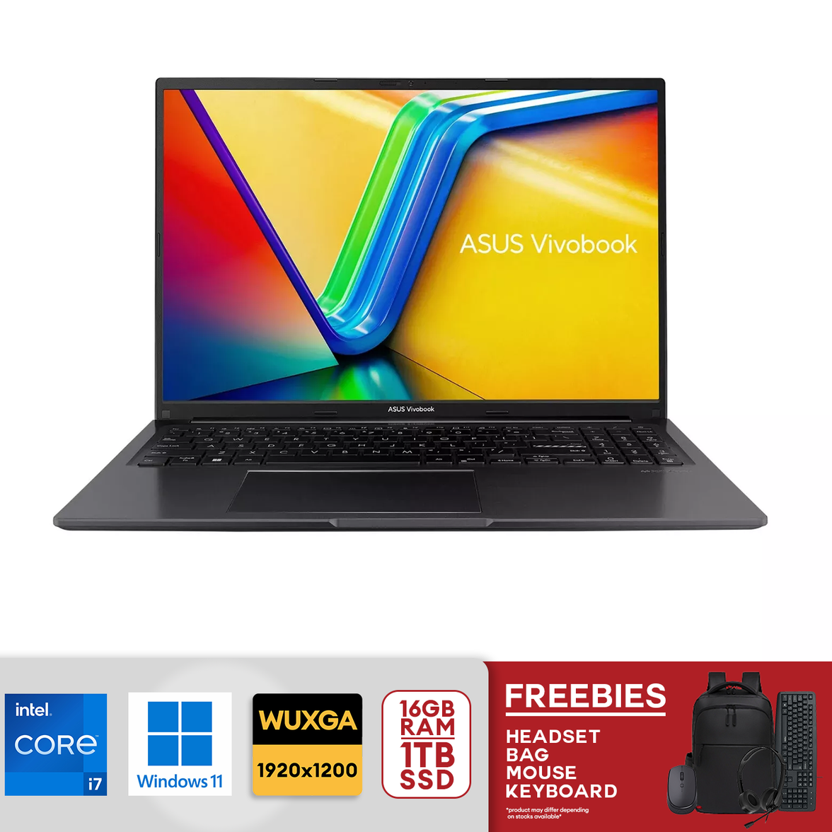 Asus Vivobook 16" WUXGA Laptop i7-1355U 16GB/1TB Win11 Indie Black