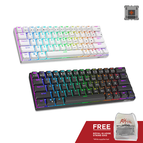 Royal Kludge RK61 Dual Mode RGB 61 Keys Hot Swappable Mechanical Keyboard