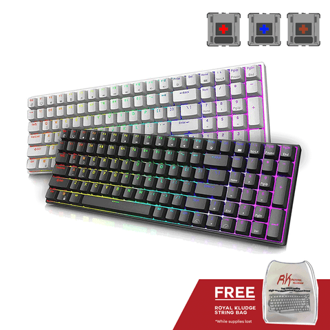 Royal Kludge RK100 Tri Mode RGB 100 Keys Hot Swappable Mechanical Keyboard