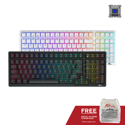 Royal Kludge RK98 Tri Mode RGB 100 Keys Hot Swappable Mechanical Keyboard [Blue Switch]