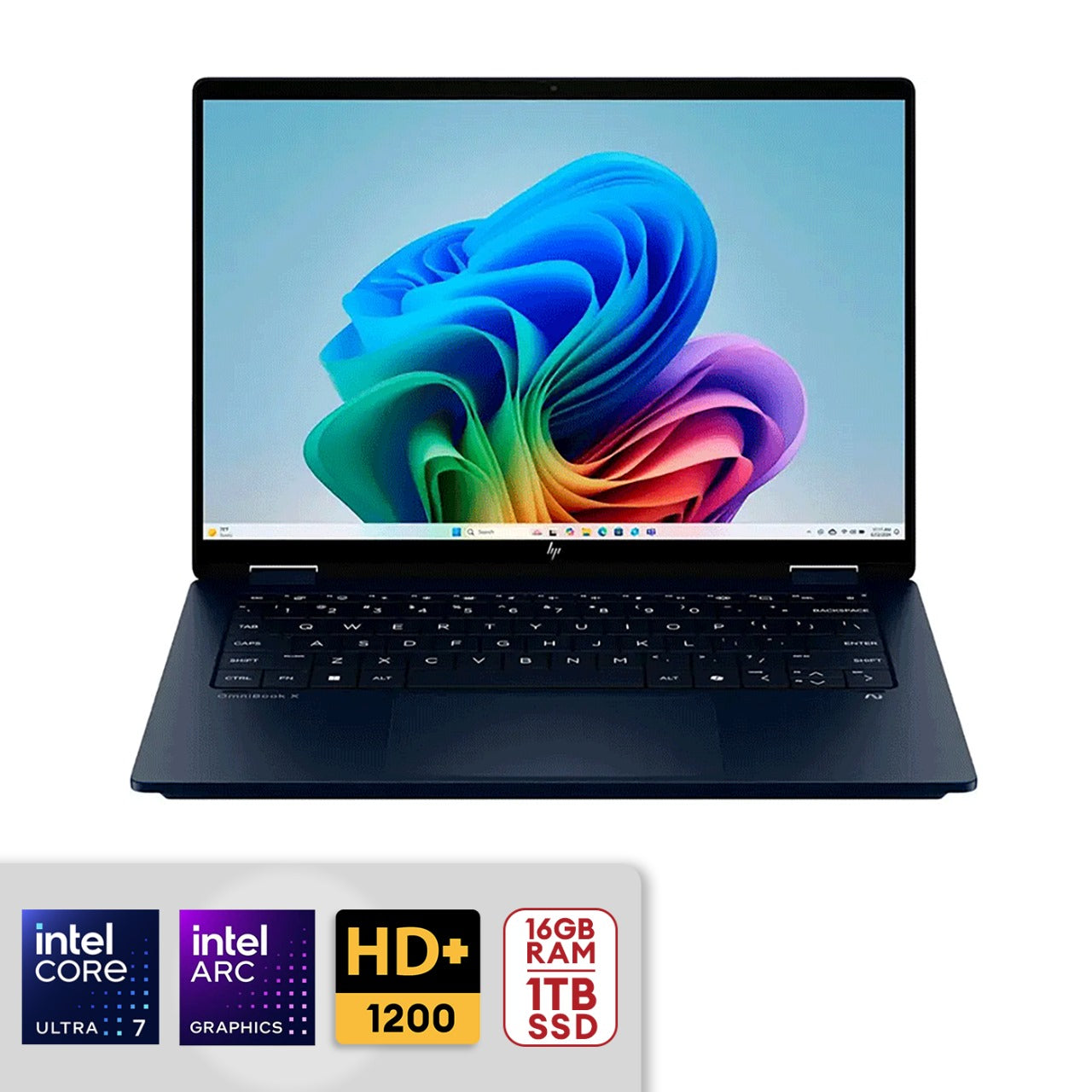 HP OmniBook X Flip 14" 2K Touch-Screen 2-in-1 Copilot+ PC Intel Core Ultra 7-256V 16GB LPDDR5 1TB SSD PCIe 4.0 Intel Arc Graphics Atmospheric Blue