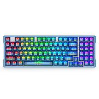E-Yooso Z-94J Tri-Mode RGB 94 Keys Hot Swappable Mechanical Keyboard Clear Blue Linear [White Switch]