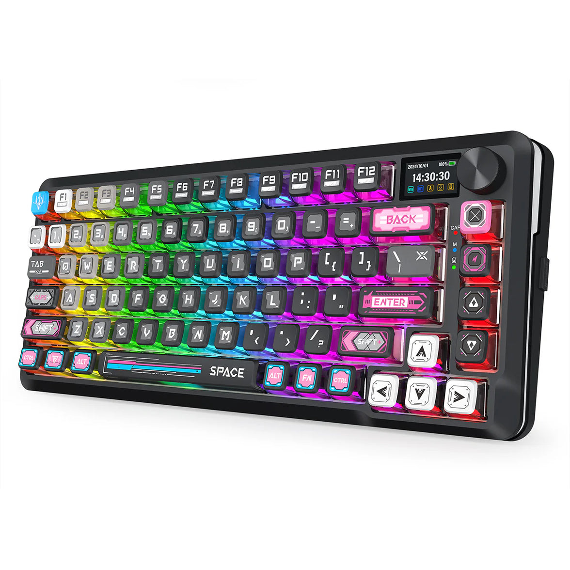 Redragon K708MC RGB Flekact Pro 82 Keys 75% Gasket Mounted Wireless Mechanical Keyboard