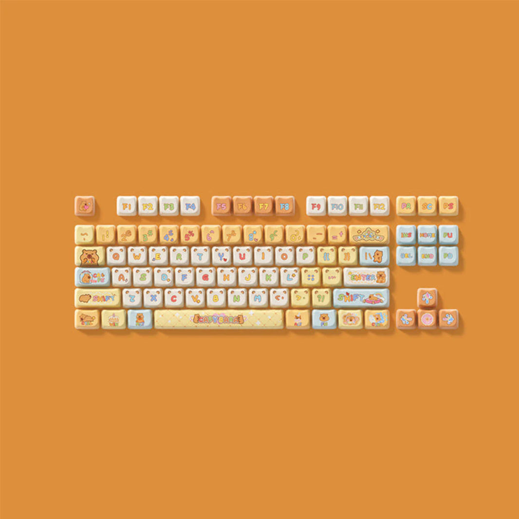 Akko Capybara Pudding Keycap Set MOA Profile 142 Keys