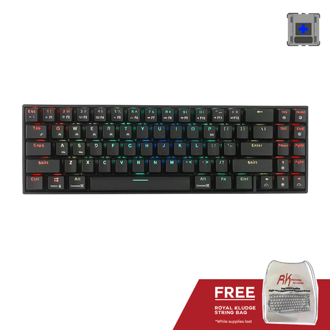 Royal Kludge RK71 Tri Mode RGB 71 Keys Hot Swappable Mechanical Keyboard [Black] [Blue Switch]