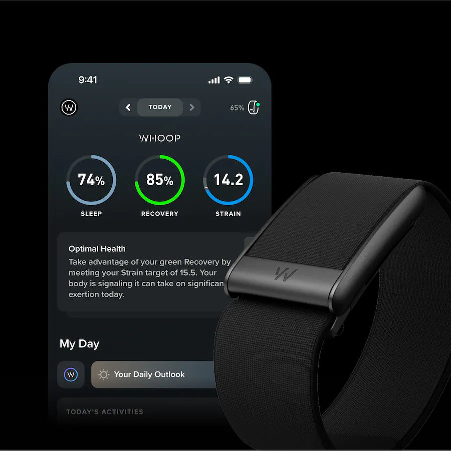 WHOOP 5.0 One Health and Fitness Tracker with 12 Months Membership Jet Black (2025)