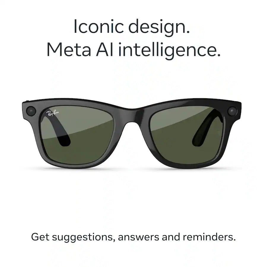 Ray-Ban Meta Wayfarer Gen 2 Shiny Black G-15 Green Lenses