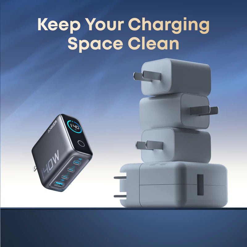 Anker Fast GaN Charger, 140W USB-C Charger, 4-Port Multi-Device Fast Charging Series B2697