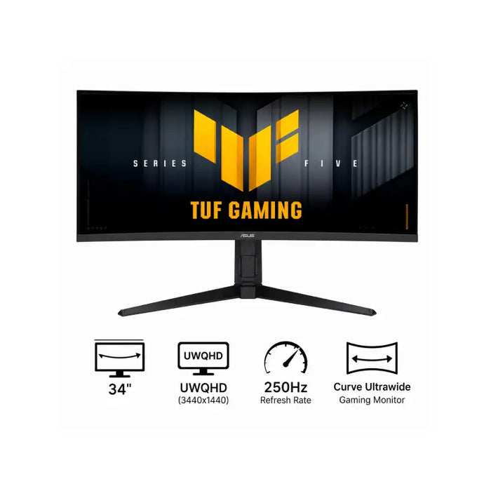 ASUS TUF Gaming Series 5 VG34WQML5A 34" WQHD (3440x1440) 250Hz 0.5ms Ultra Wide Curved Gaming Monitor