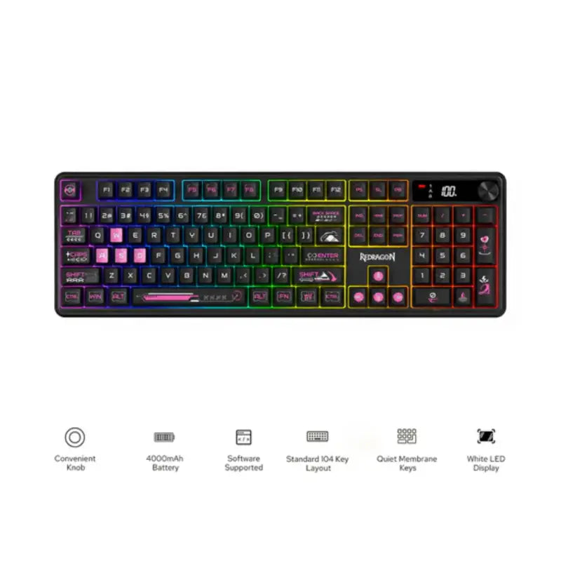Redragon RM104 Pro Volcano Black+Pink (K526BP-PRO)