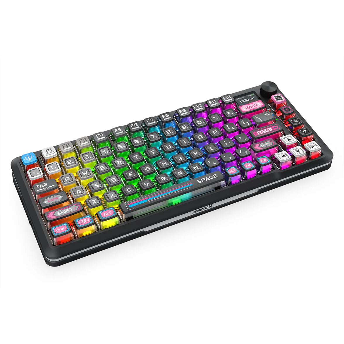 Redragon K708MC RGB Flekact Pro 82 Keys 75% Gasket Mounted Wireless Mechanical Keyboard