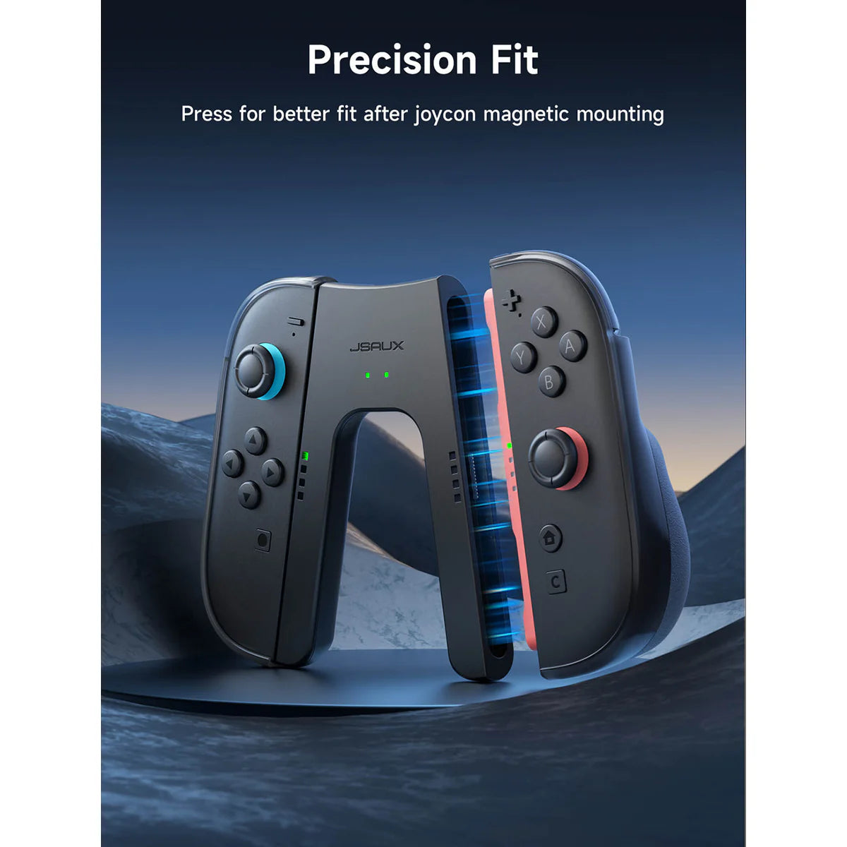 JSAUX JoyVerse Dual Grip for Nintendo Switch 2 Joy-Con (Black) GP0401