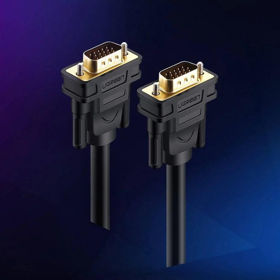 UGREEN VGA Male To Male Cable 1.5m (Black) (VG101/11630)