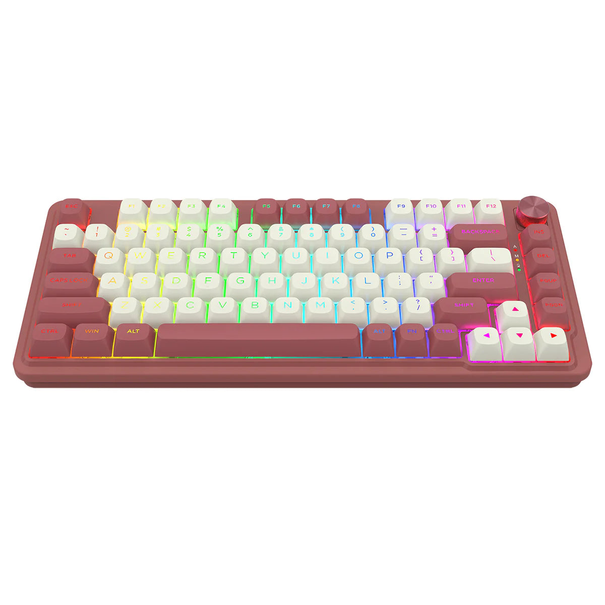 Redragon Ucal Max Tri-Mode Gaming Keyboard White-Red (K673WR RGB)