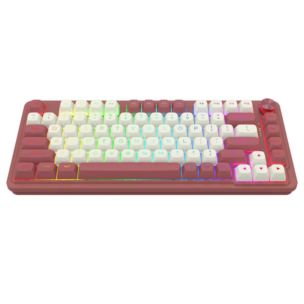 Redragon Ucal Max Tri-Mode Gaming Keyboard White-Red (K673WR RGB)