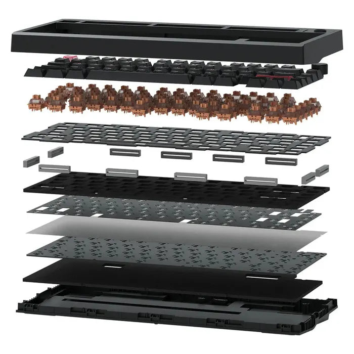 Fantech MK921 MAXFIT8 Tri-Mode Gaming Keyboard Black Brown Switch