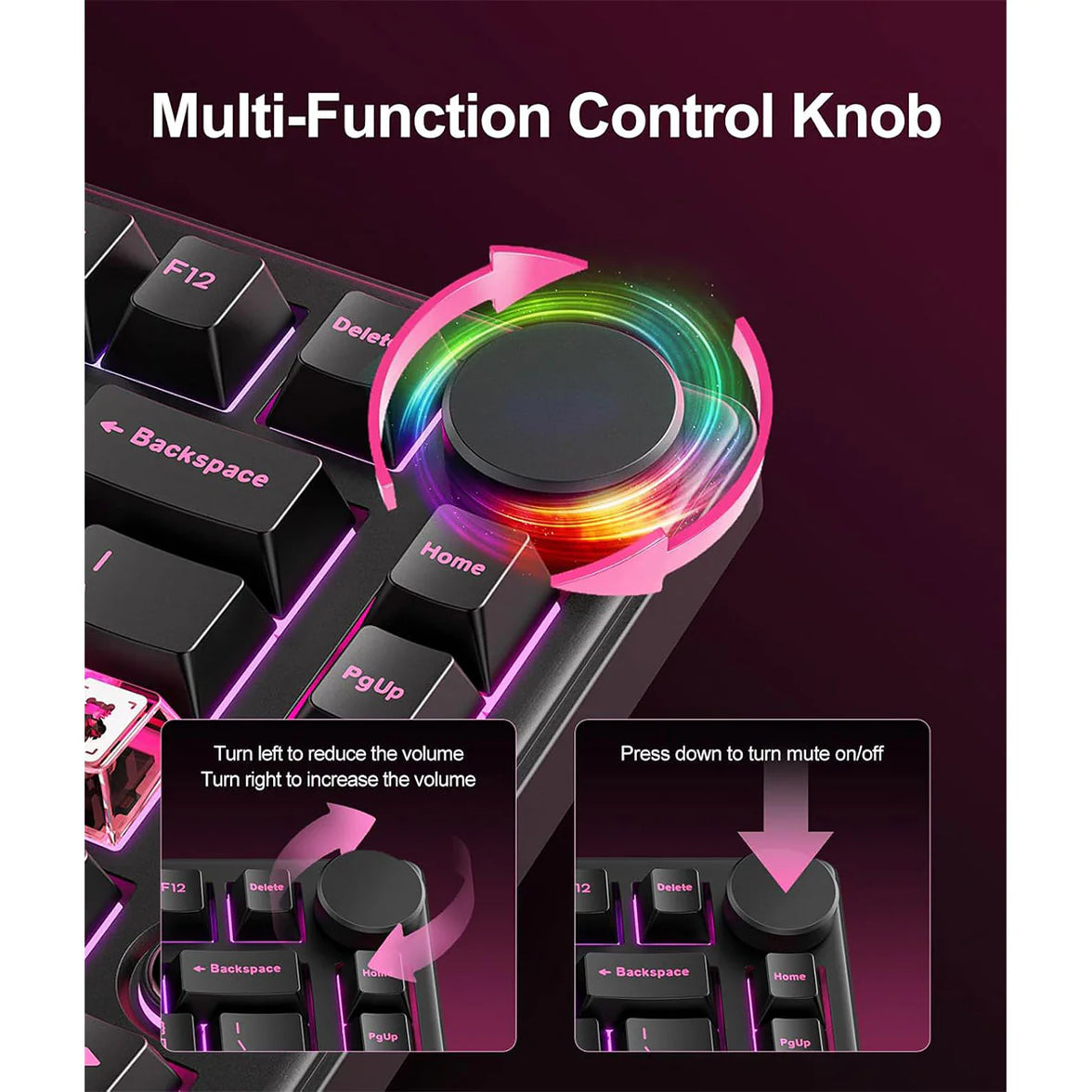 Onikuma MT706 Tri-Mode RGB 81 Keys Mechanical Keyboard