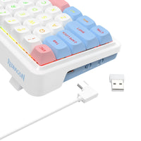 Redragon K709WBP RGB Nova Pro 81 Keys 75% Hot-Swappable Gasket-Mounted Wireless Mechanical Gaming Keyboard (Wonder Pink & Blue)