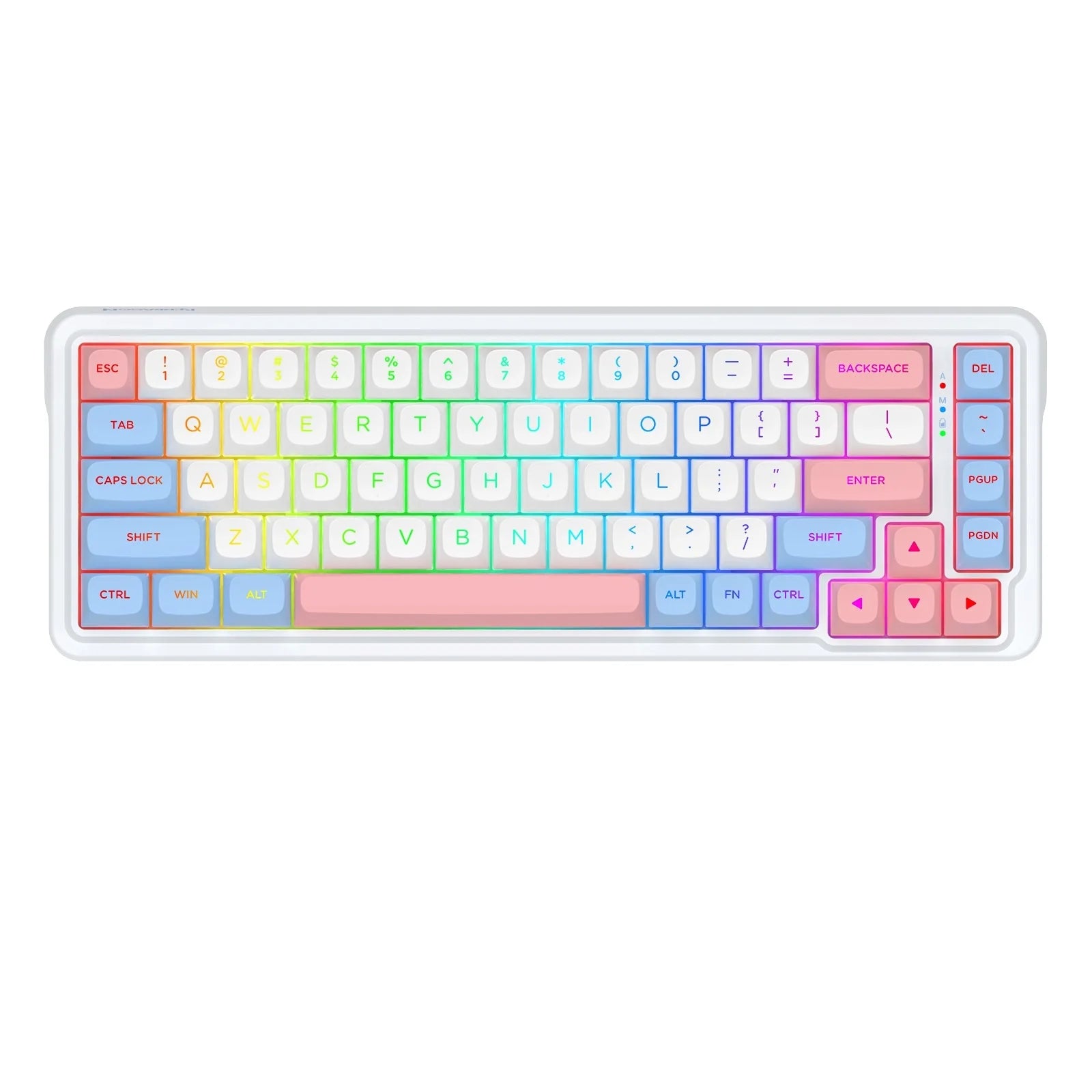 Redragon K709WBP RGB Nova Pro 81 Keys 75% Hot-Swappable Gasket-Mounted Wireless Mechanical Gaming Keyboard (Wonder Pink & Blue)