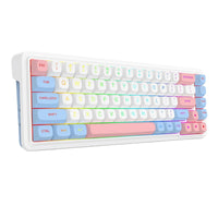 Redragon K709WBP RGB Nova Pro 81 Keys 75% Hot-Swappable Gasket-Mounted Wireless Mechanical Gaming Keyboard (Wonder Pink & Blue)