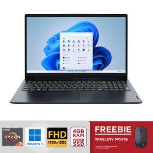 Lenovo IdeaPad 1 15.6" FHD AMD Ryzen 3-7320U 4GB /128GB SSD AMD Radeon 610M Win 11 - Abyss Blue