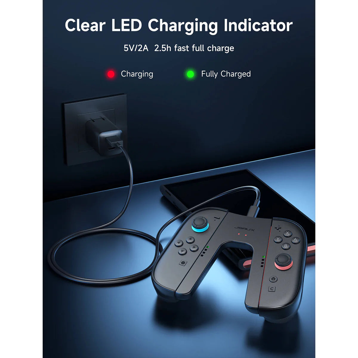 JSAUX JoyVerse Dual Grip for Nintendo Switch 2 Joy-Con (Black) GP0401