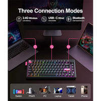 Onikuma MT706 Tri-Mode RGB 81 Keys Mechanical Keyboard
