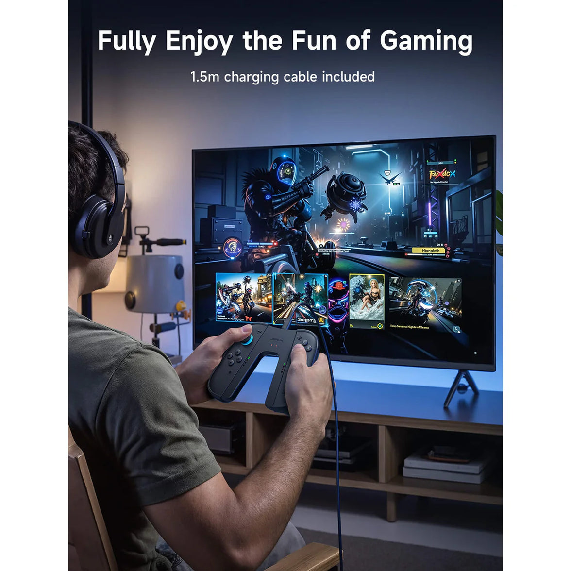 JSAUX JoyVerse Dual Grip for Nintendo Switch 2 Joy-Con (Black) GP0401