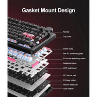 Onikuma MT706 Tri-Mode RGB 81 Keys Mechanical Keyboard