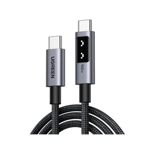 UGREEN USB Type C 2.0 Male To Type C 2.0 Male Robot 5A Data Cable 2M Black (L509/35512)