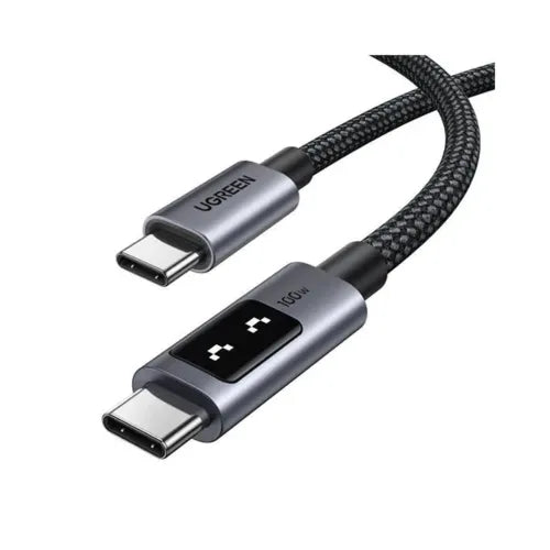 UGREEN USB Type C 2.0 Male To Type C 2.0 Male Robot 5A Data Cable 2M Black (L509/35512)