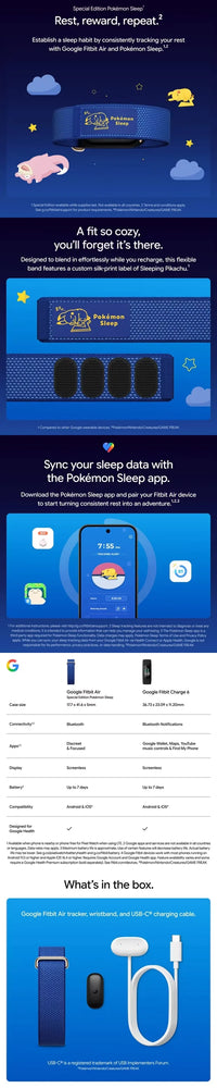 Google Fitbit Air Pokemon Sleep Special Edition