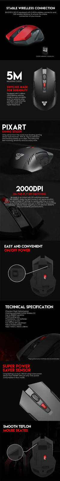 Fantech Raigor II Wireless Gaming Mouse (WG10)