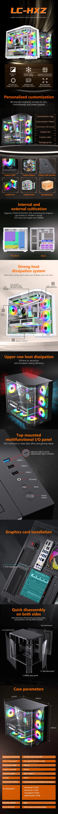 Lovingcool LC-H4 ATX/m-ATX/ITX CPU Case